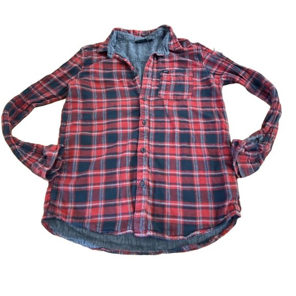 Vans Women's Plaid Flannel Long Sleeve Shirt Red Gray Black Size M - Picture 9 of 16